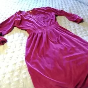 Vintage Velour Purple Liz Claiborne Dress